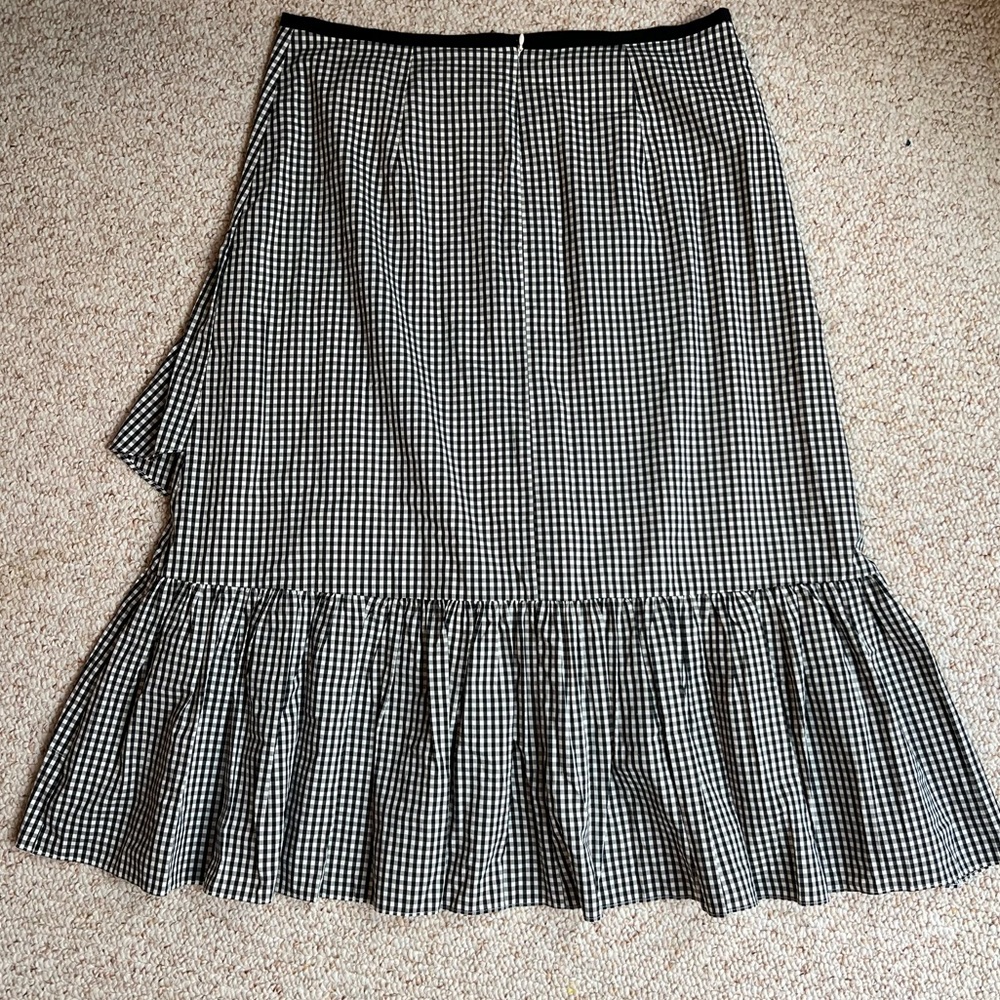 Black and White Gingham Ruffle Skirt - Picture 6 of 7